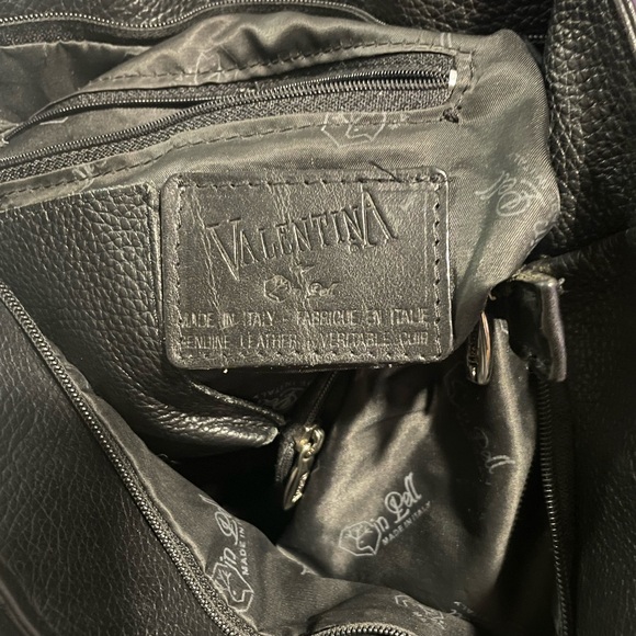 Valentina Black Leather Tote Bag - Picture 8 of 8